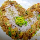 スナック菓子消費♪切干菜花のＷ味噌ＢＢＱクリーム丼